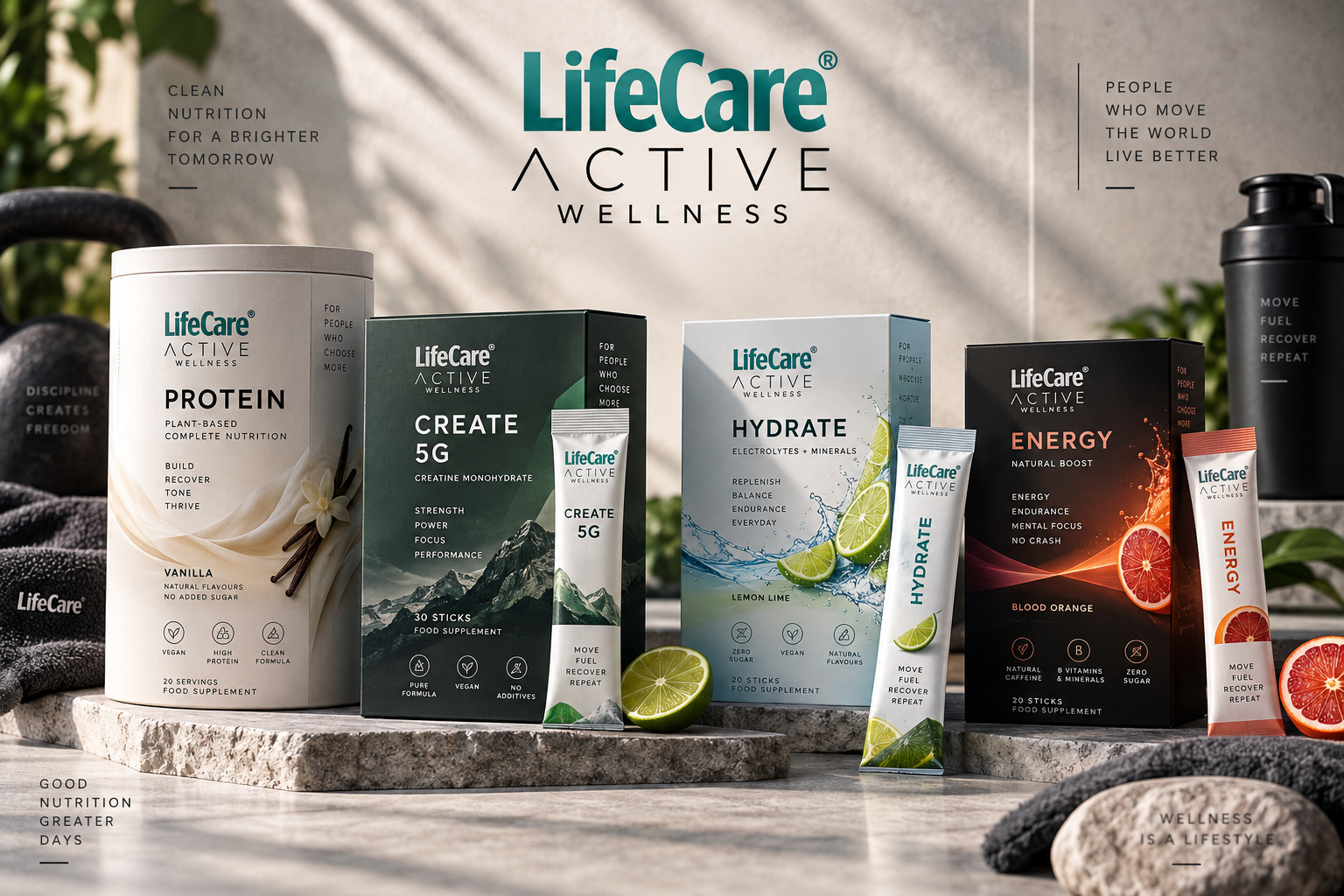 ACTIVE WELLNESS complete performance nutrition range